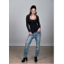 T-shirt col U manches longues